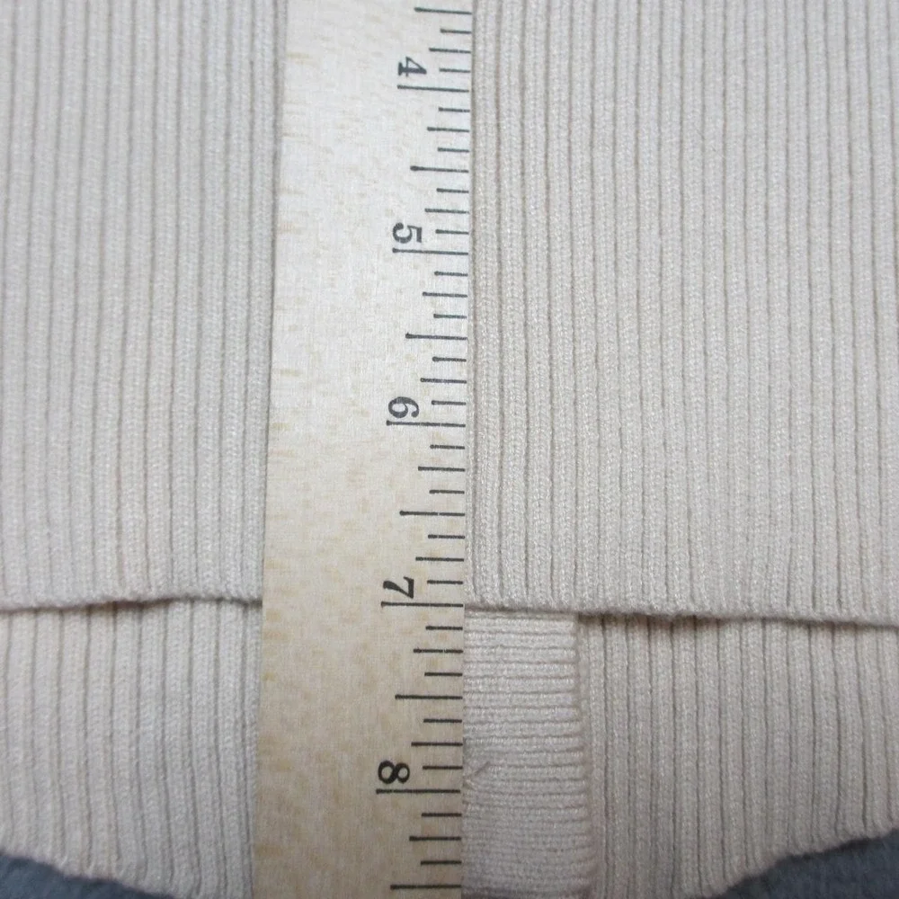 Lush Shirt Womens Small Taupe Ribbed Button Front Cami Crop Knit LT17110-FCI